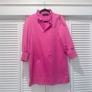 Pomander Place Fuchsia Ruffled Blouse